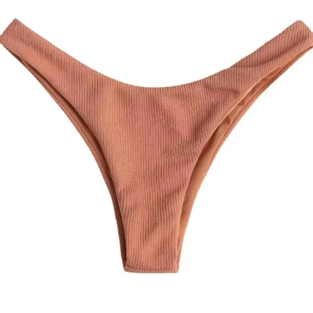 Sexy bas de Bikini femme 2025 maillot de bain taille basse bas couleur unie maillots de bain string maillots de bain brésilien maillot de bain été