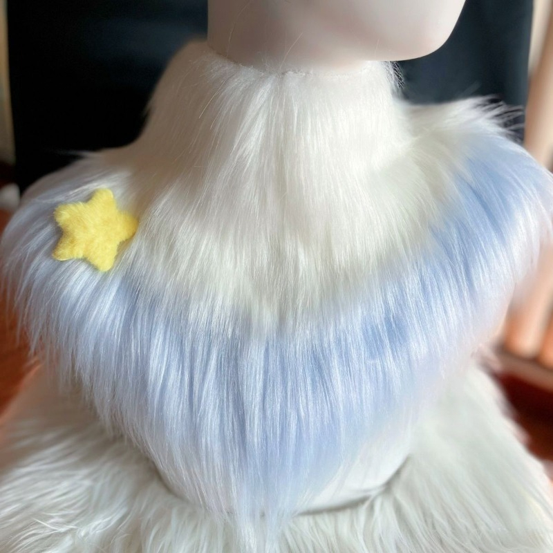 Kigurumi Fursuit cou écharpe Kemono Cosplay Costume mignon col en fourrure accessoires Kig Roleplay Anime tenue de fête adultes enfants