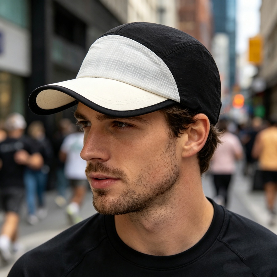 Chapeau léger, portable, bicolore et à séchage rapide pour hommes, avec élasticité réglable qui ne serre pas la tête, adapté à la randonnée en plein air, au cyclisme, à l'alpinisme, à la pêche et à une utilisation quot