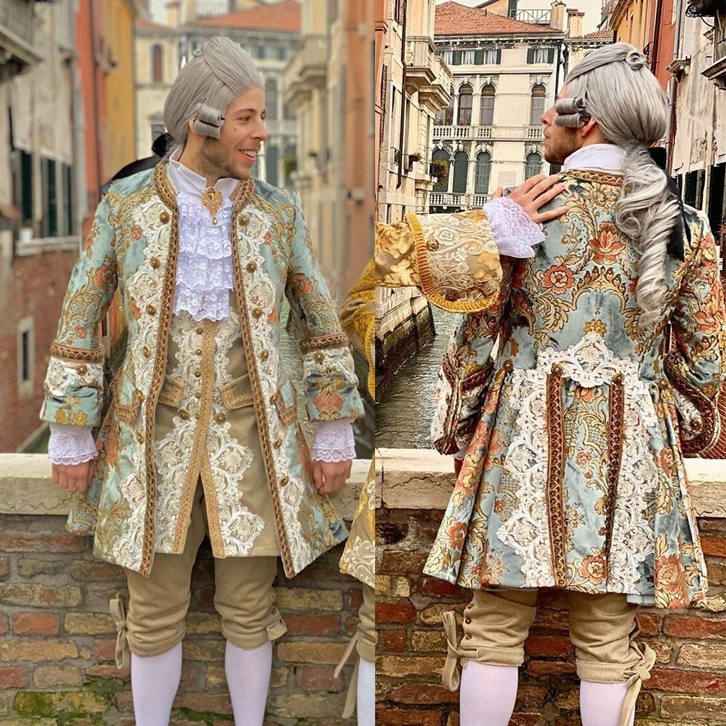 Costume de prince britannique de la fin du XVIIIe siècle, style Marie-Antoinette, pour homme noble, victorien, rococo, baroque, tenue de cour luxueuse