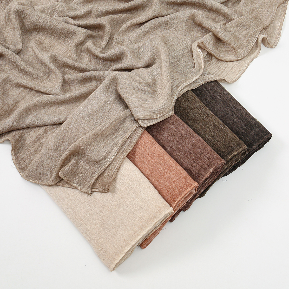 Écharpe Hijab Royan en coton froissé pour femmes musulmanes, châles longs et doux islamiques, enveloppes courtes à pampilles, accessoires Bufanda