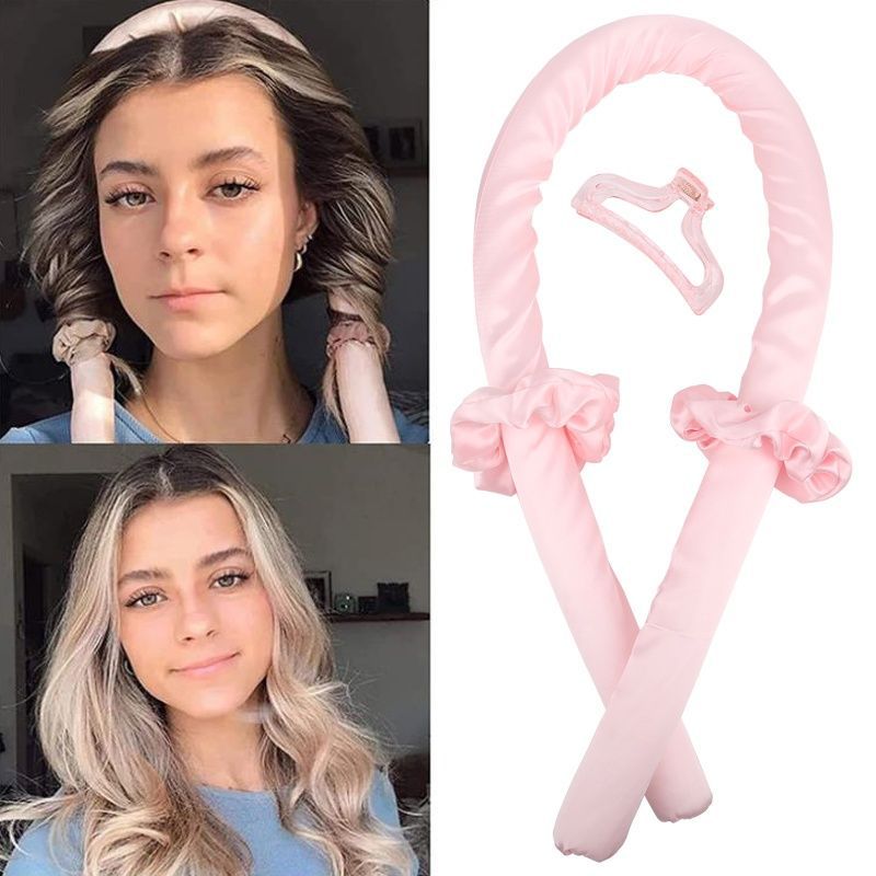 Femme tige de friser sans chaleur boucles de cheveux sans chaleur bandeau faire des cheveux doux brillant bigoudi outils de coiffure accessoires femme.