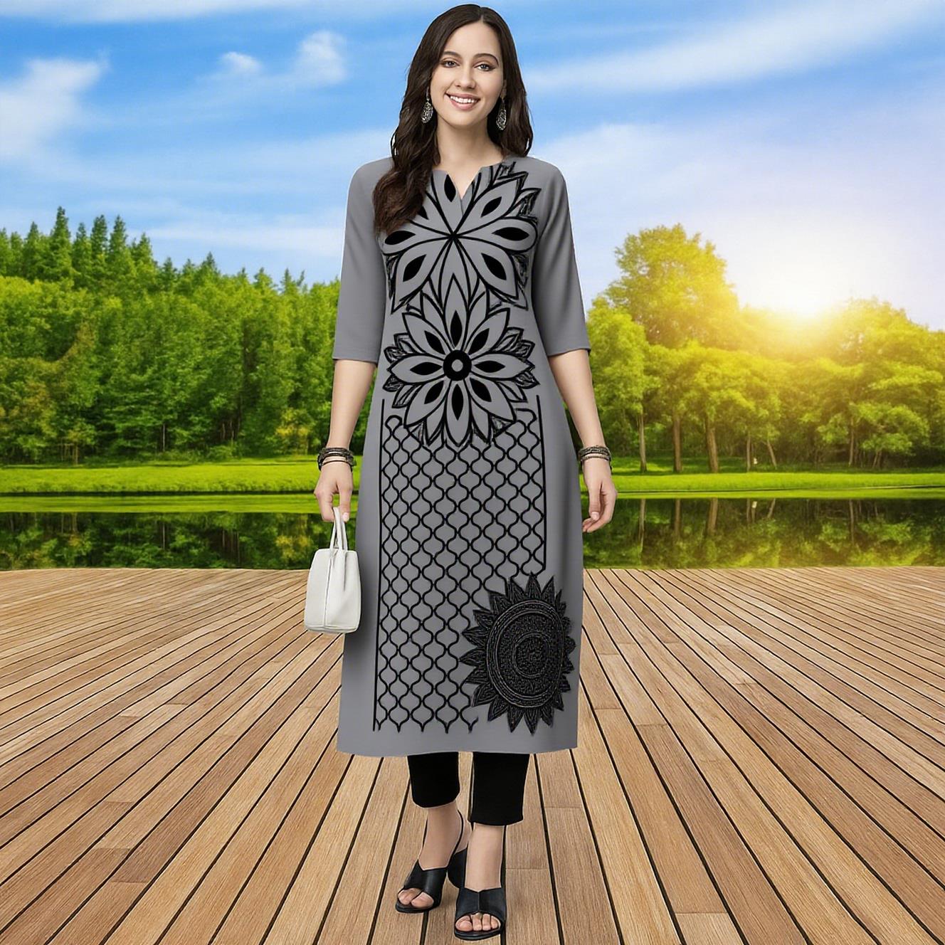 Kurtta – robe Kurt confortable pour femmes musulmanes, à la mode, Tube droit, fleurs, décontractée, ethnique, arabe du moyen-orient, 2026