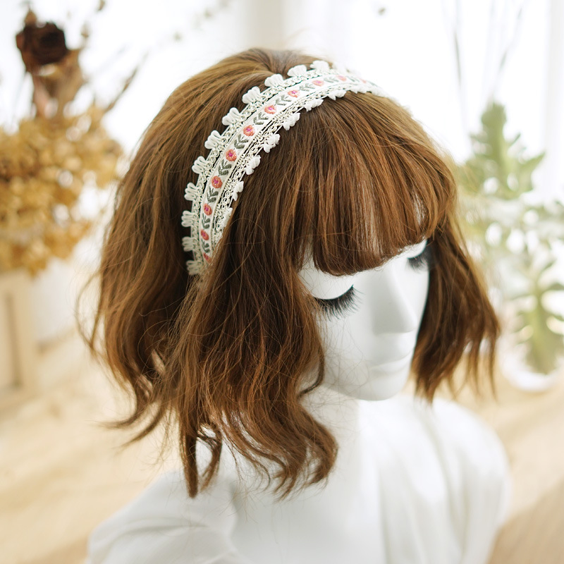 Nouveau Style ethnique bohème brodé fleur bandeaux femmes adultes tissage Floral dentelle coréen bandeau cheveux accessoires en gros