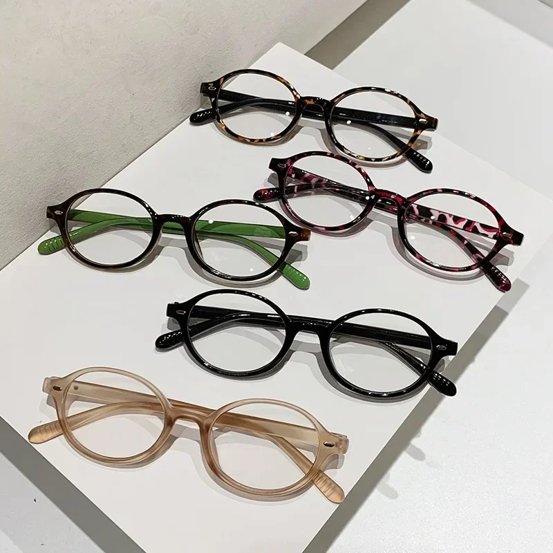 Lunettes de lecture à petite monture ovale pour femmes et hommes, tendance Vintage, Anti-lumière bleue, fini pour myopie, Prescription, presbytie