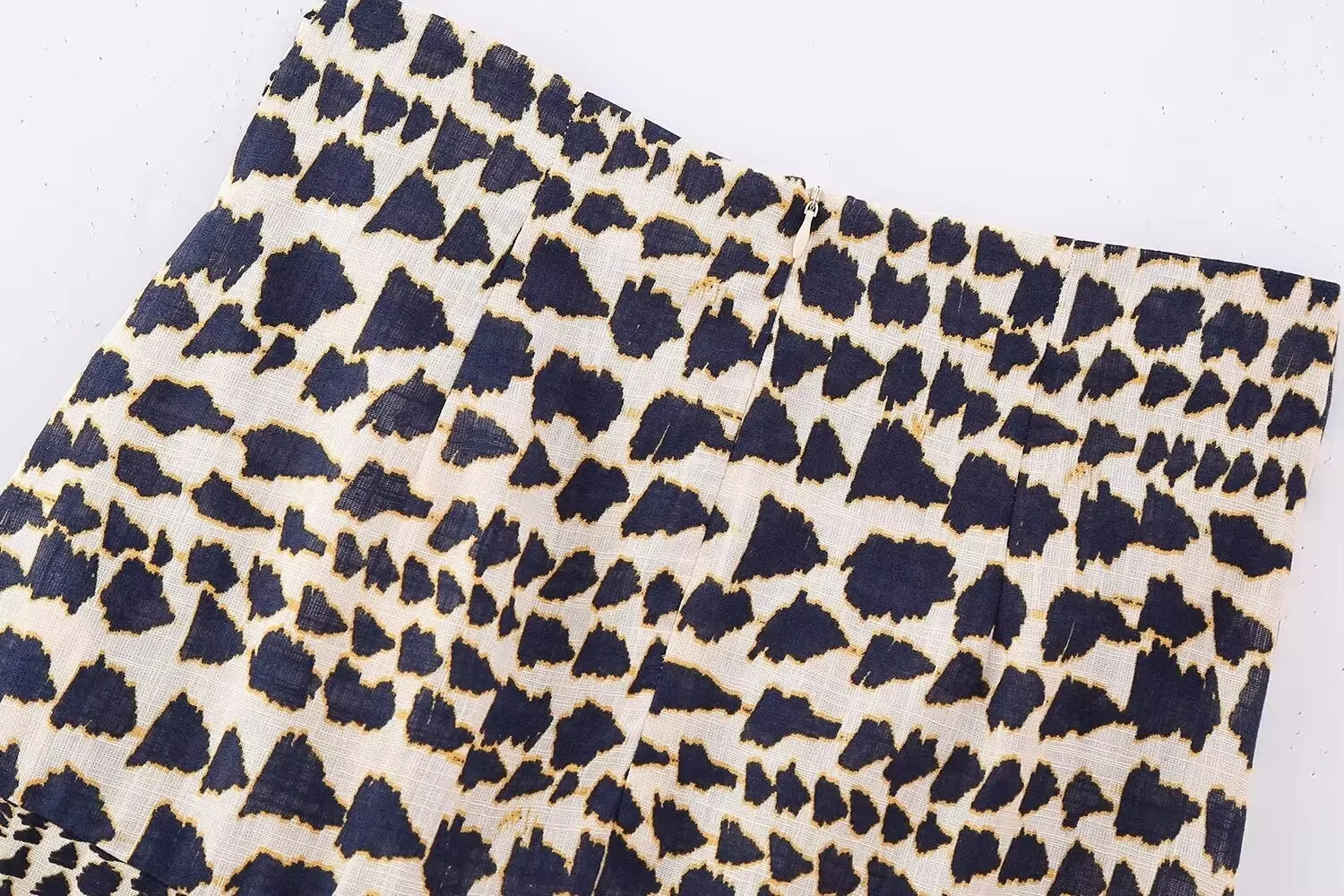 Femmes Vintage imprimé géométrique noué Mini jupe Sarong Faldas Mujer femme perles gland décontracté fermeture éclair robes