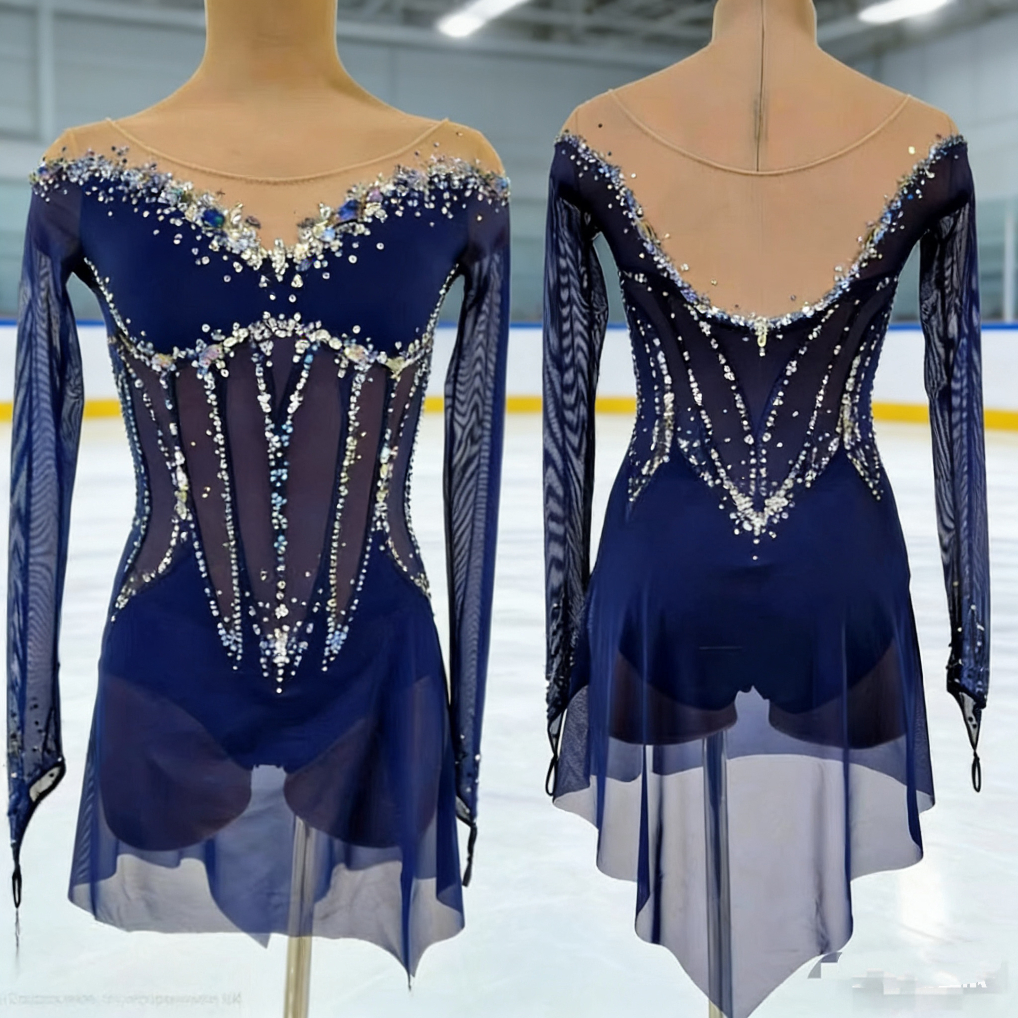 Tenue de performance pour patinage artistique - jupe de patinage