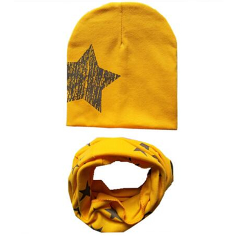 Ensemble bonnet et écharpe en coton pour bébé, couvre-chef chaud, col de cou, bonnets pour enfants, chapeaux pour enfants, écharpe pour garçons et filles, nouvelle mode, printemps