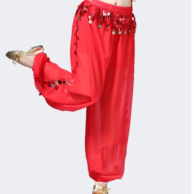 Pantalon de danse du ventre pour femmes, sarouel Genie, Costume Tribal de danse du ventre orientale, pantalon Bloomers brillant indien