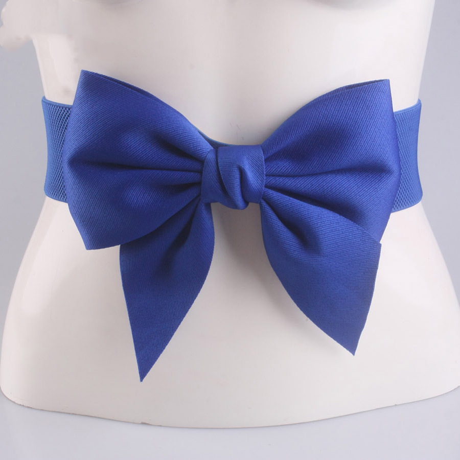 Ceinture large élastique à nœud papillon pour femme, ceinture de taille pour robe, accessoire de mode polyvalent pour mariée et demoiselle d'honneur, ceinture assortie à toutes les tenues