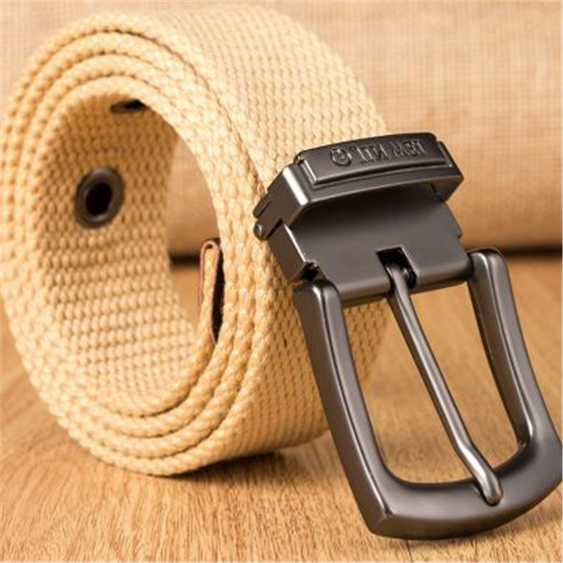 Ceinture en toile pour hommes, tissée, décontractée, avec boucle ardillon, pour entraînement, 2022