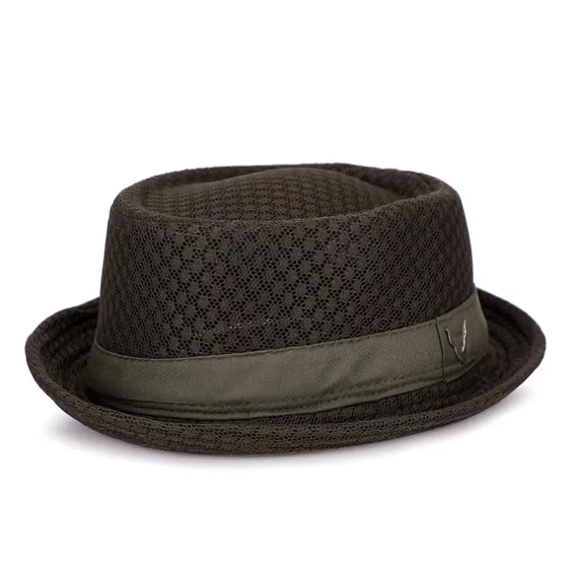 Nouveau chapeau respirant angleterre maille plat chapeau de paille rétro angleterre Jazz pliable chapeaux de soleil Panama décontracté Pa