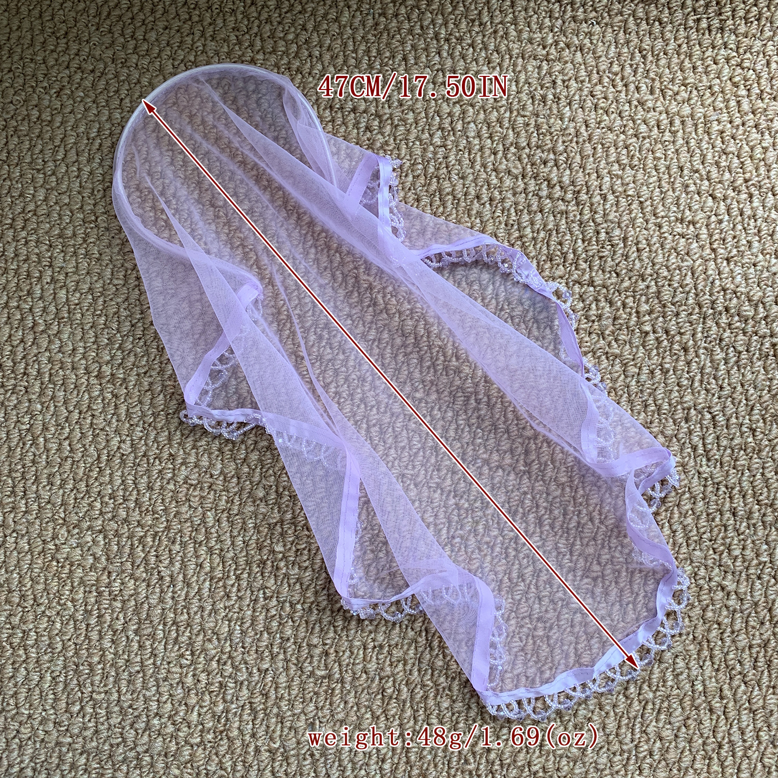 Nouveau serre-tête en voile de tulle violet clair avec bordure ornée de perles de cristal, ornement pour soirée d'enterrement de vie de jeune fille, accessoire capillaire turban d'été SA232