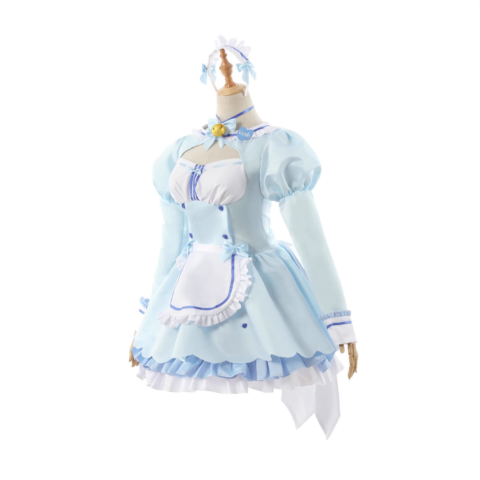 Costume de cosplay Chocola Nekopara, tenue de demoiselle d'honneur chat, costume de lolita rose et bleu, costumes d'Halloween