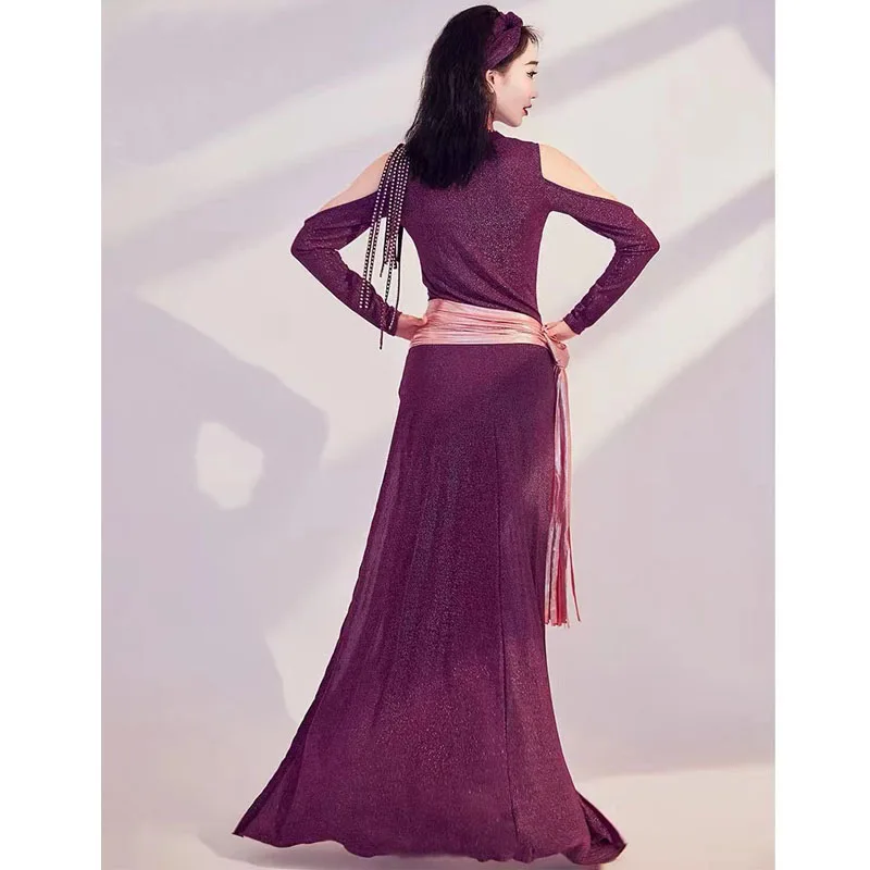 Femmes danse du ventre pratique vêtements folk personnalisé baladi robe performance danse orientale vêtements robe 4 pièces robe de danse nouveauté