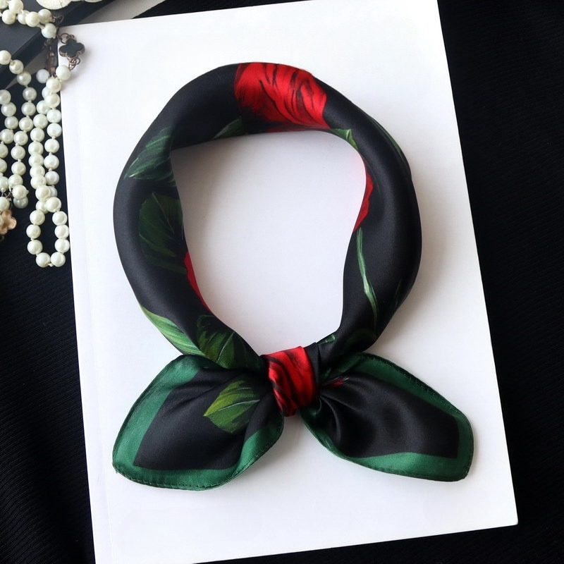 Nouvelles écharpes carrées 100 % soie naturelle pour femmes, imprimées florales, foulards, châles de plage, bandanas, hijabs, écharpes, rubans pour sacs