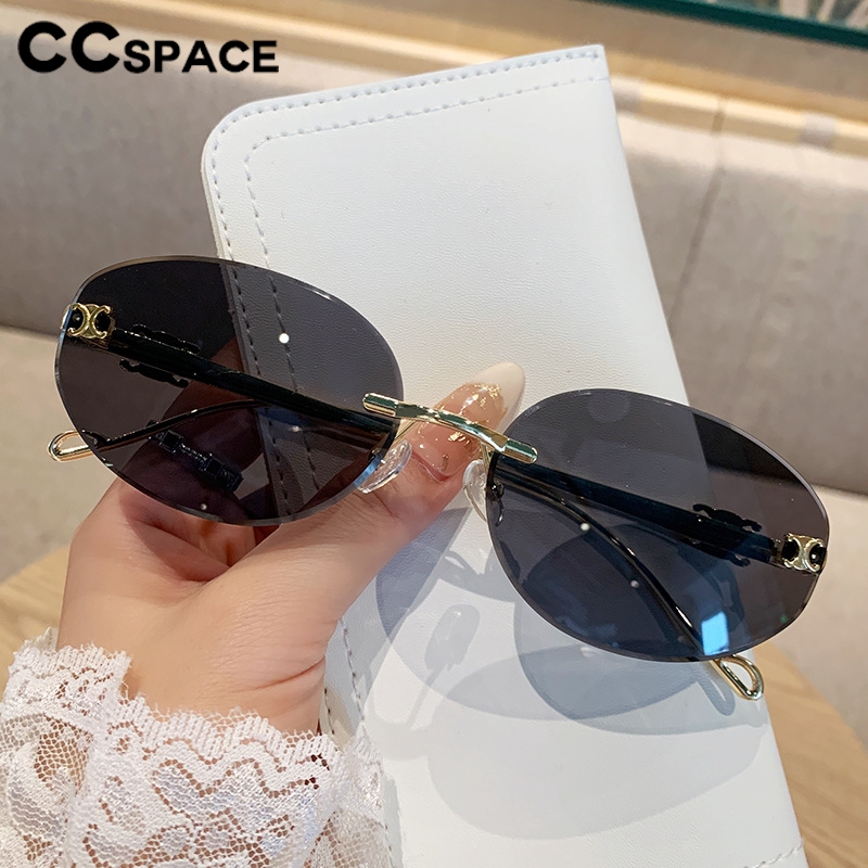 Lunettes de soleil ovales élégantes pour hommes et femmes, monture métallique, rondes, marques de luxe originales