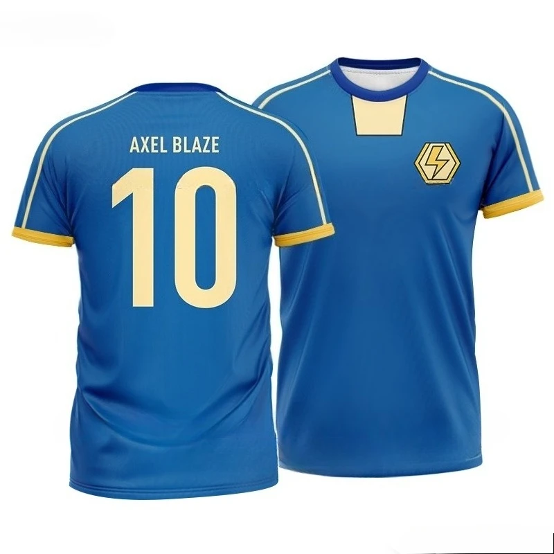 Maillot Vintage Inazuma Eleven Kaio, T-shirt de Cosplay Anime imprimé en 3D, uniforme d'équipe de Football pour enfants, haut de Sport d'été pour hommes et femmes