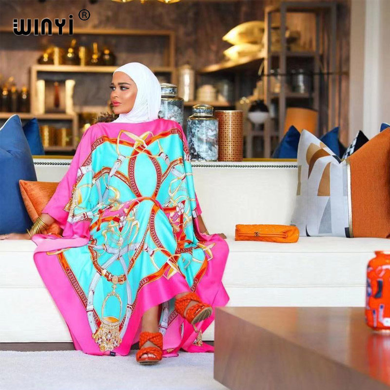 Robe maxi caftan imprimée pour femme, robe longue bohème, blogueur de mode africaine, robe d'été pour femme, robe de plage populaire, badjKaftan, recommandé