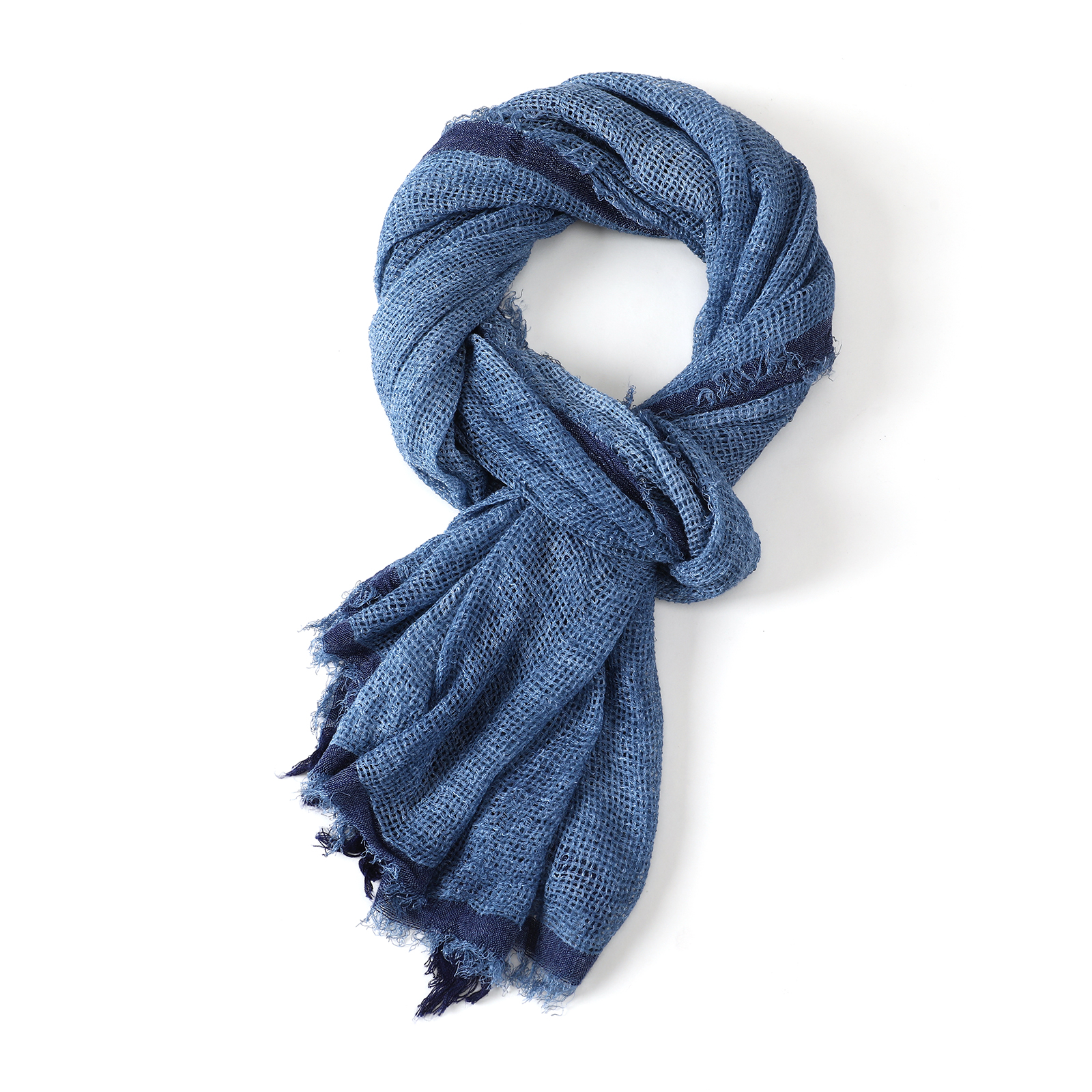 Écharpe en coton et lin rayée tendance pour hommes et femmes, respirante, chaude, pour les voyages en extérieur, avec franges courtes, châle, écharpe enveloppante