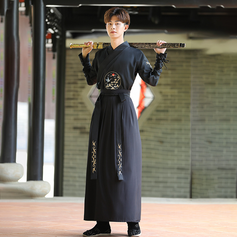 Kimono Vintage japonais samouraï, vêtements de Cosplay pour femmes et hommes, Chiinese Hanfu, Cardigan brodé de grue Yukata, manches longues rétro