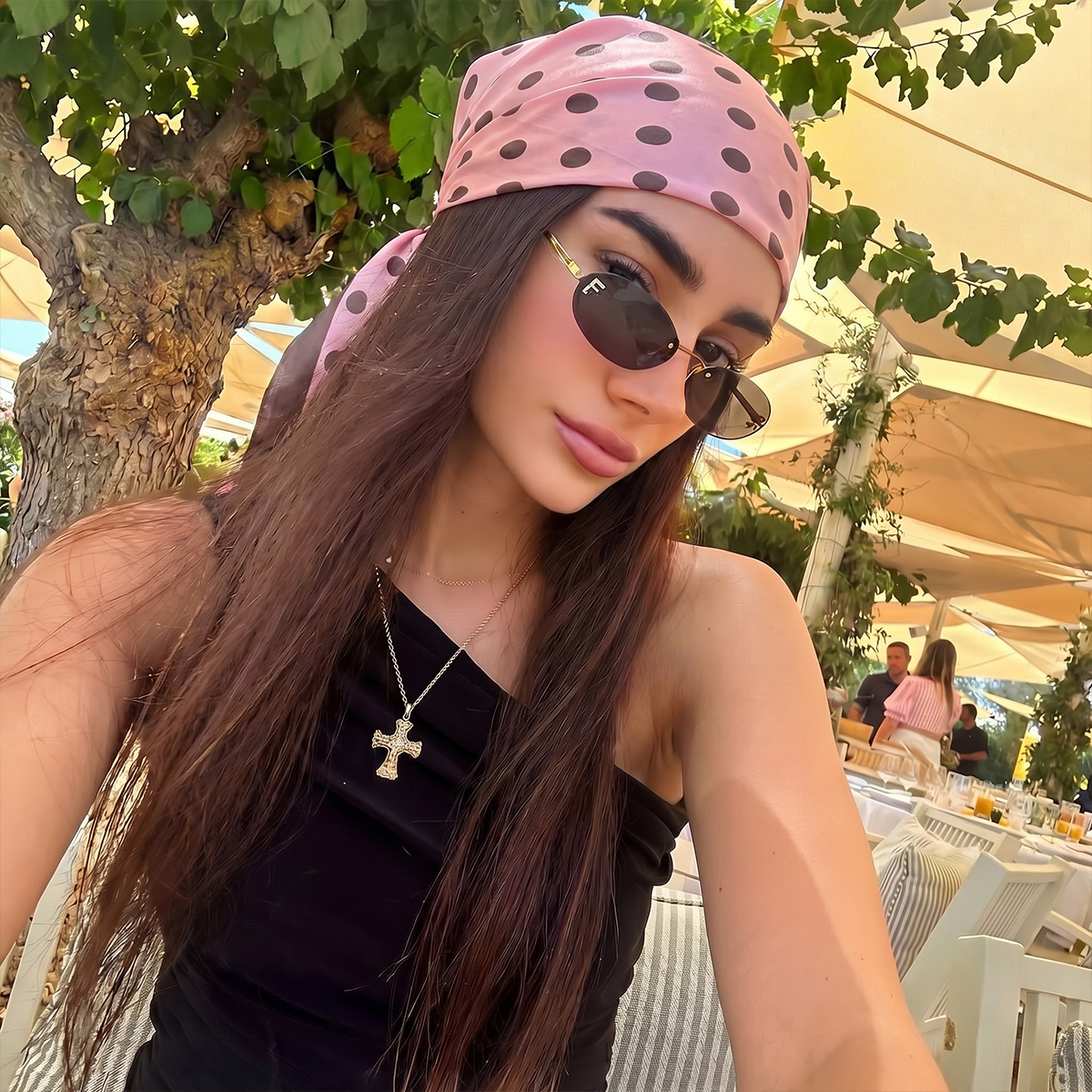 Foulard carré de 90 cm pour femme, motif à pois, bandana, bandeau, châle, écharpe, design tendance 2026