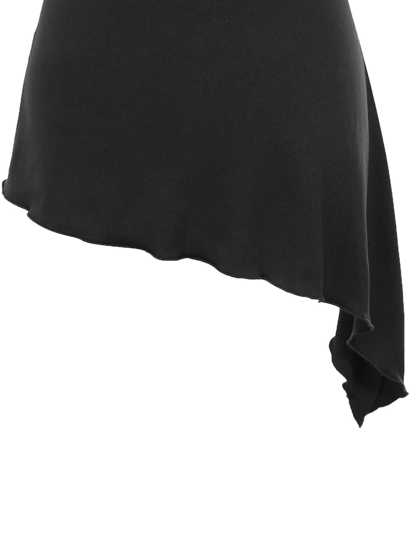 Chemise asymétrique sans manches pour femmes, t-shirt décontracté à col en v profond et boutons, hauts longs noirs pour femmes