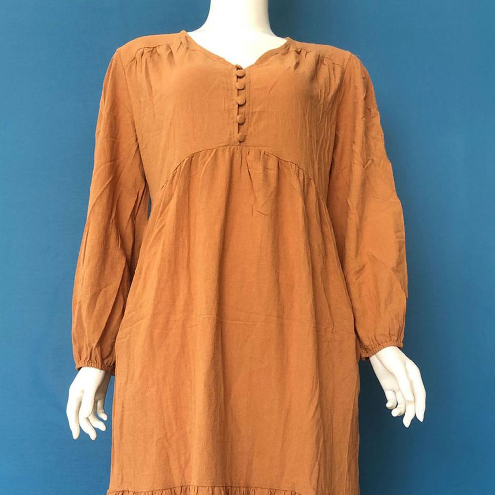 Robe longue légère d'été en coton pour femmes, ligne a, robes mi-longues en mousseline, robe Beige élégante pour femmes