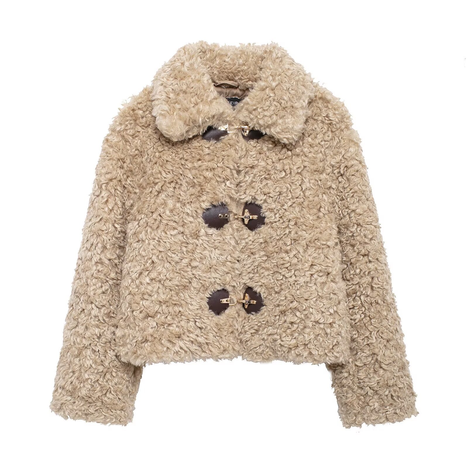 Veste à col rabat pour femme, manches longues, boucle de corde polyvalente, couleur unie, nouveau Style d'hiver, manteau à la mode, nouvelle collection 2026