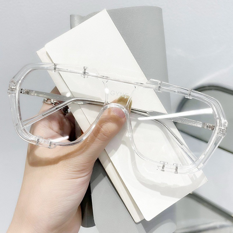 Lunettes de soleil carrées à grande monture pour femmes