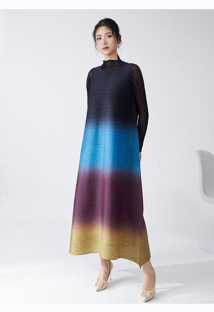 Robe haut de gamme pour femmes, nouveaux modèles, changement progressif, sans manches, ample, longue, tendance, 2025