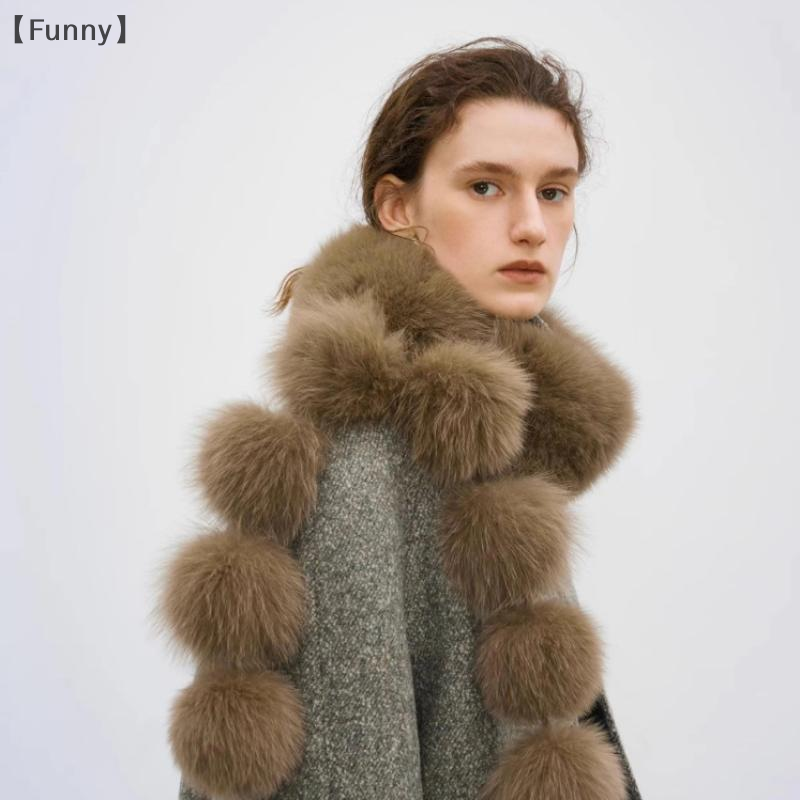 maveraFunny RagaLong fausse fourrure de renard écharpe femmes hiver chaud doux fourrure foulards décontracté dame en plein air cou plus chaud col