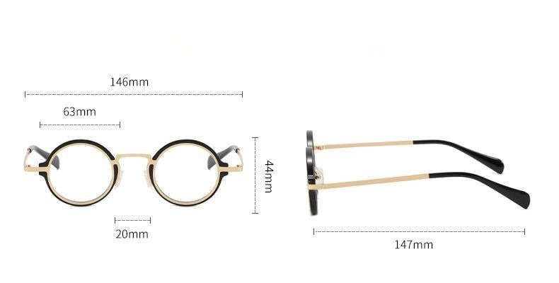 Lunettes optiques rondes rétro à monture complète pour femmes et hommes, lentille transparente HD, Anti-lumière bleue, lunettes de luxe exquises de styliste