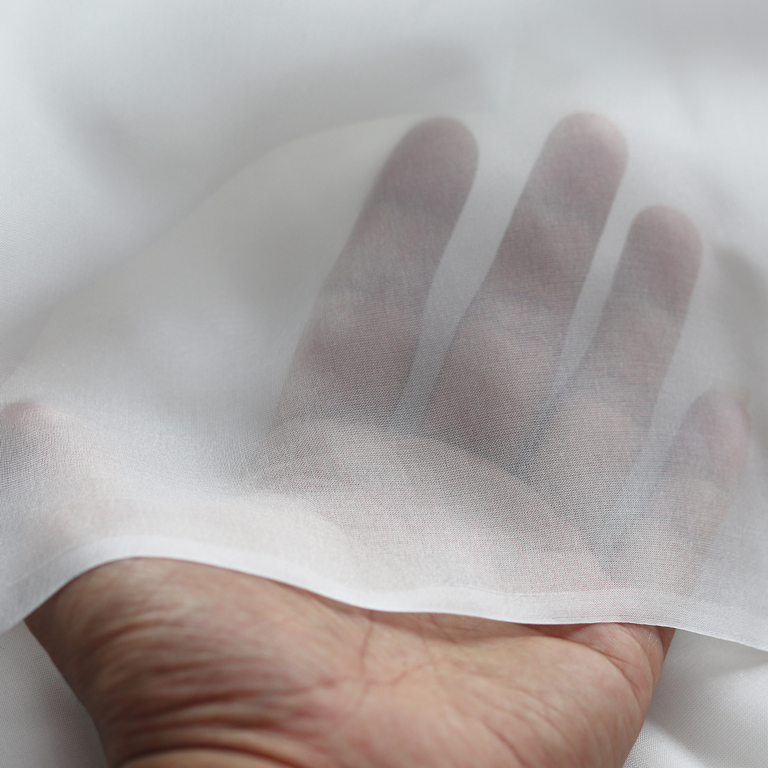 Tissu Chiifon en Viscose de soie blanche transparente, 1 mètre, 8mm, peinture à la mode, tissus artisanaux, breloque en soie, artisanat de décoration de mariage