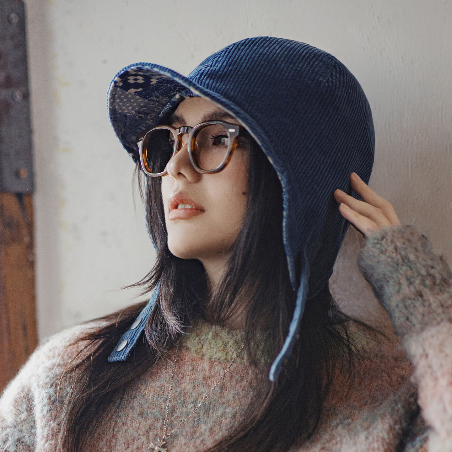 Maden femmes Vintage velours côtelé Bomber chapeau hiver chaud oreillette casquette épais coupe-vent pilote chapeau réglable rétro Design