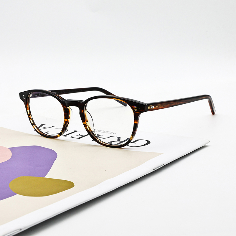 Montures de lunettes ovales classiques rétro en acétate OV5219 pour hommes, montures de lunettes tendance populaires pour femmes, montures de lunettes de marque originale