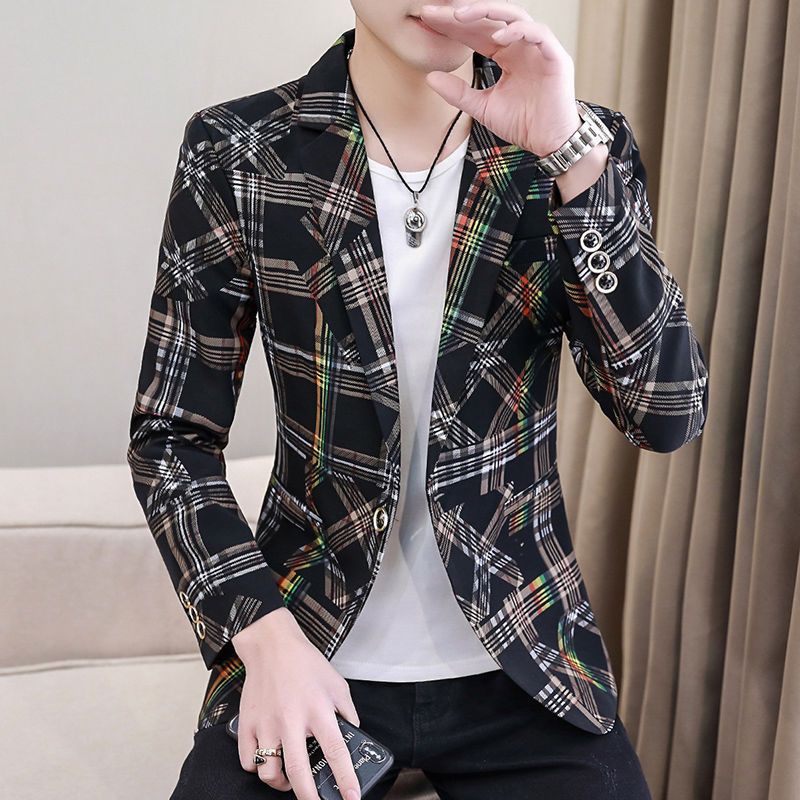 Veste blanche fine pour hommes, costumes et blazers classiques à carreaux, coupe cintrée, vêtements d'été, manteaux originaux élégants, nouveaux décontractés, 2025