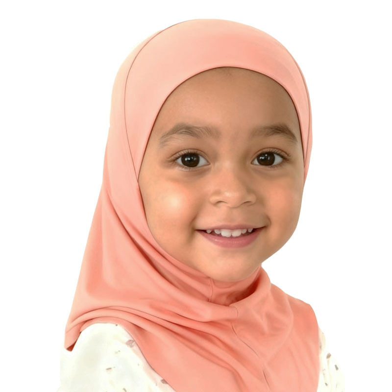 Hijab instantané Amira pour filles musulmanes, 1 pièce, pratique, confortable, couvre-chef islamique pour les enfants de 2 à 6 ans