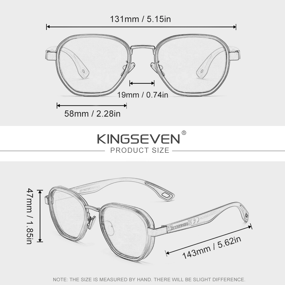 Lunettes de soleil rondes de marque KINGSEVEN pour hommes et femmes, polarisées, lunettes de luxe, lunettes de voyage, lunettes de soleil UV400