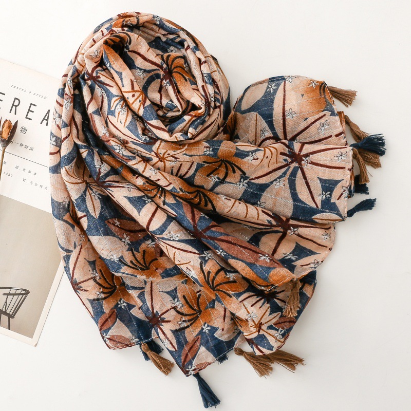 Coton lin sentiment ventiler 88*180 cm luxe doux femmes Viscose écharpe femme châle gland musulman Hijab Pashmina