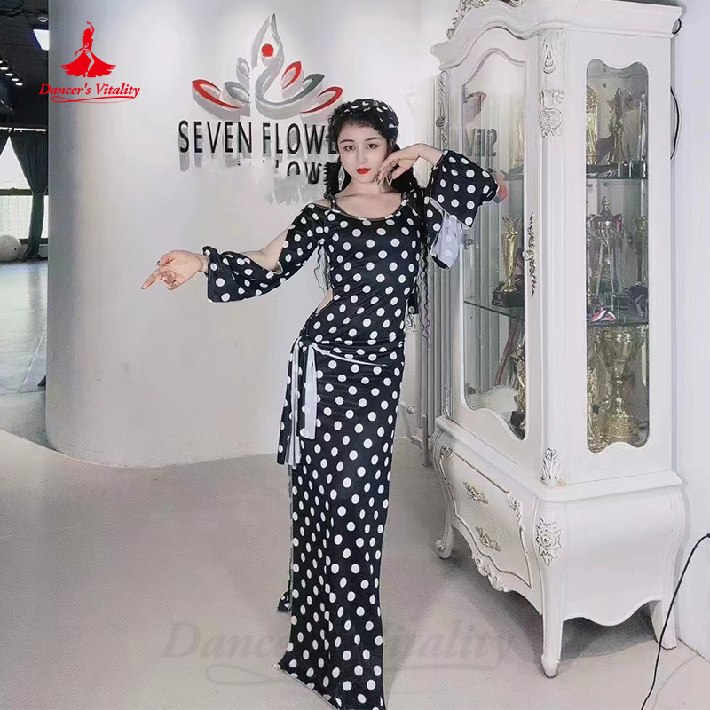 Costume professionnel de danse du ventre, Robe personnalisée pour femmes et enfants, vêtements Shaabi Baladi, manches longues, Robe Saidi pour filles