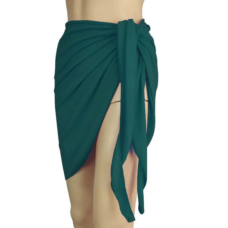 Été solide Bikini cache Shorts paréo enveloppes Sarong jupe maillot de bain maillots de bain femmes jupes de plage maillots de bain jupe demi-enveloppée