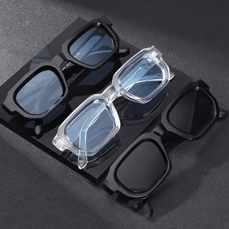 3 paires de lunettes de soleil carrées classiques, unisexes, adaptées aux vacances, aux fêtes, aux voyages, à la décoration et à d'autres occasions