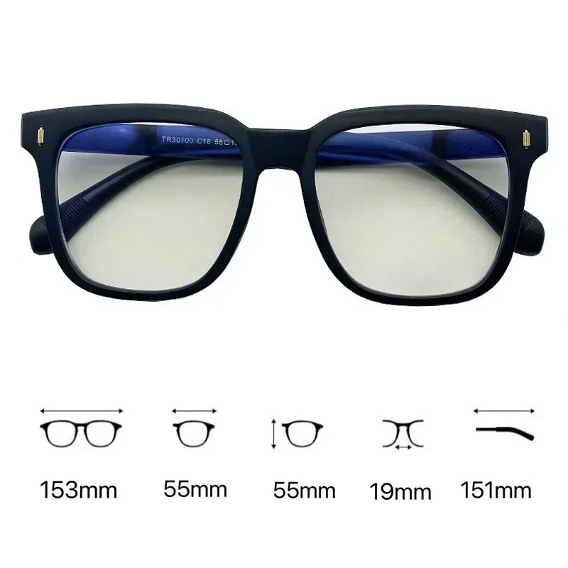 Lunettes de myopie anti-lumière bleue à monture carrée pour hommes et femmes, lunettes de protection des yeux, lunettes optiques, lunettes moins, mode rétro
