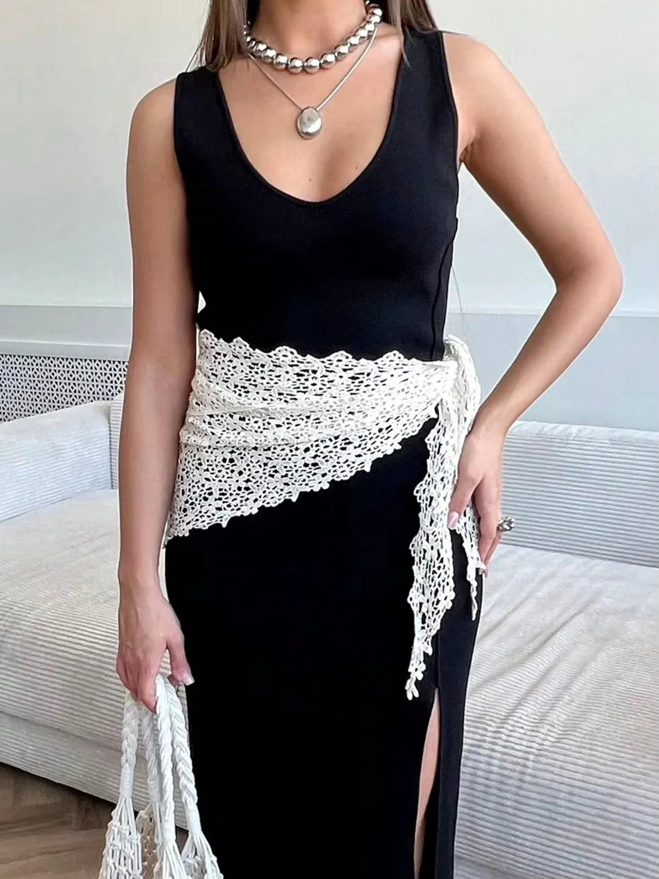 Écharpe et foulard en dentelle florale pour femmes, adaptés à la plage, aux fêtes et aux occasions formelles, bandana pour femmes, tenues d'été, bandeau pour cheveux de plage