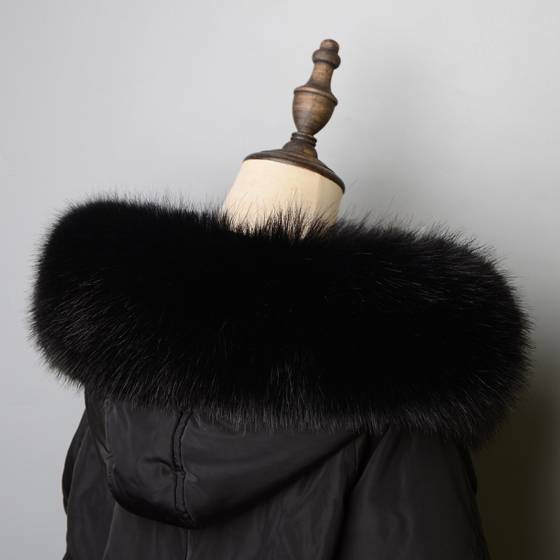 Épaissir chaud fourrure de renard cou enveloppement hiver fausse fourrure col moelleux châle colliers en peluche cou plus chaud pour les femmes fourrure écharpe vêtements accès