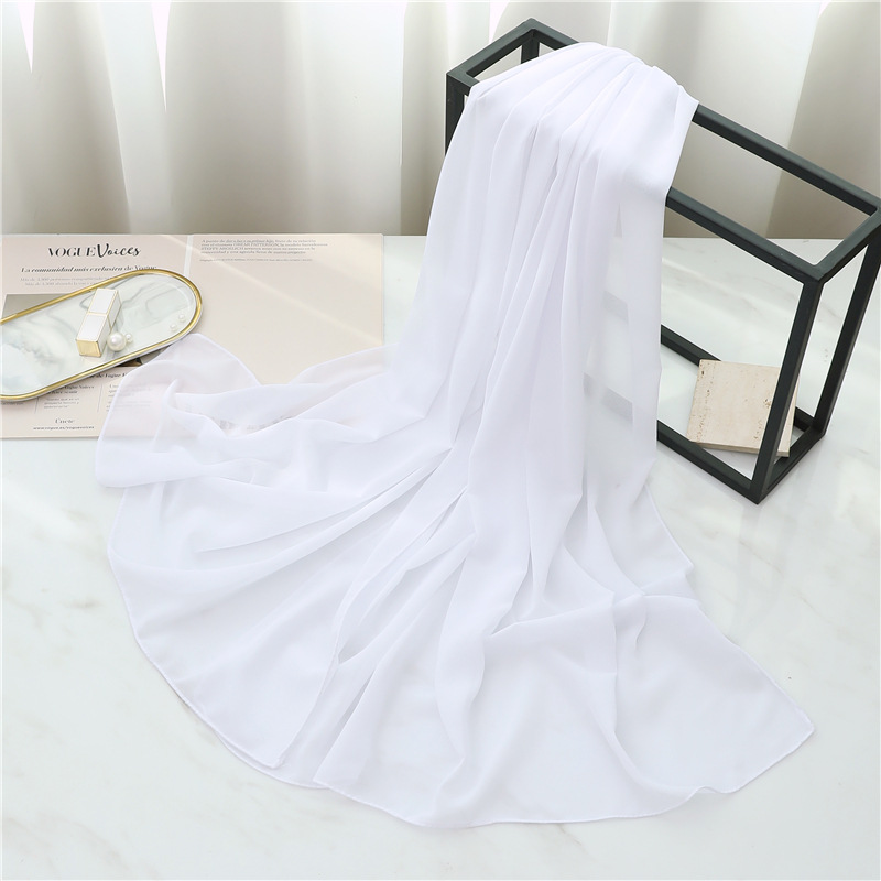 Écharpe longue en soie d'été pour femmes, grand châle, bandeau, design uni, hijab, étoles de plage, foulard féminin, écharpe, bandana
