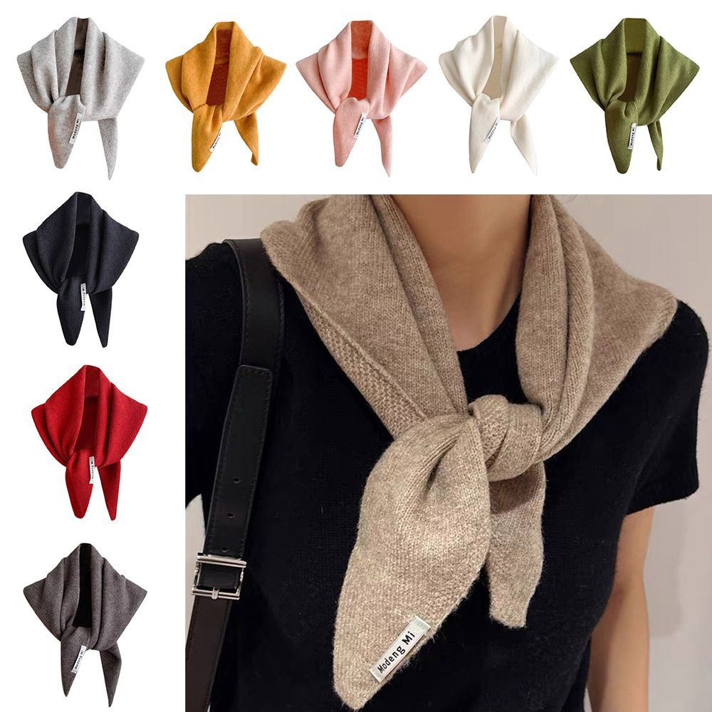 Écharpe Triangulaire en Laine Douce Multifonctionnelle pour Femme, Chaude, Sauna, Hiver