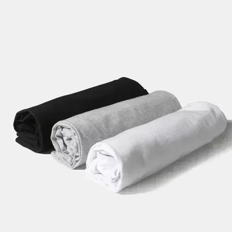 T-shirt pour homme de haute qualité, t-shirt en coton pour homme et femme, couleur unie, vêtements décontractés basiques, grande taille, manches courtes, noir, blanc