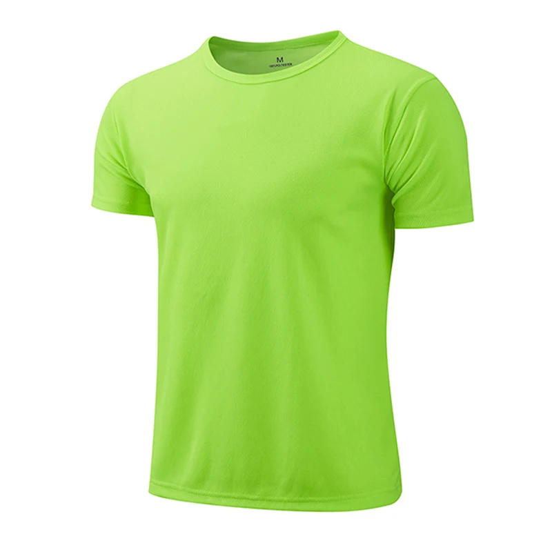 T-shirt sportif pour hommes, été, exercice quotidien, entraînement, haut à manches courtes, Fitness, course à pied, athlétisme, t-shirts à séchage rapide, 8 couleurs